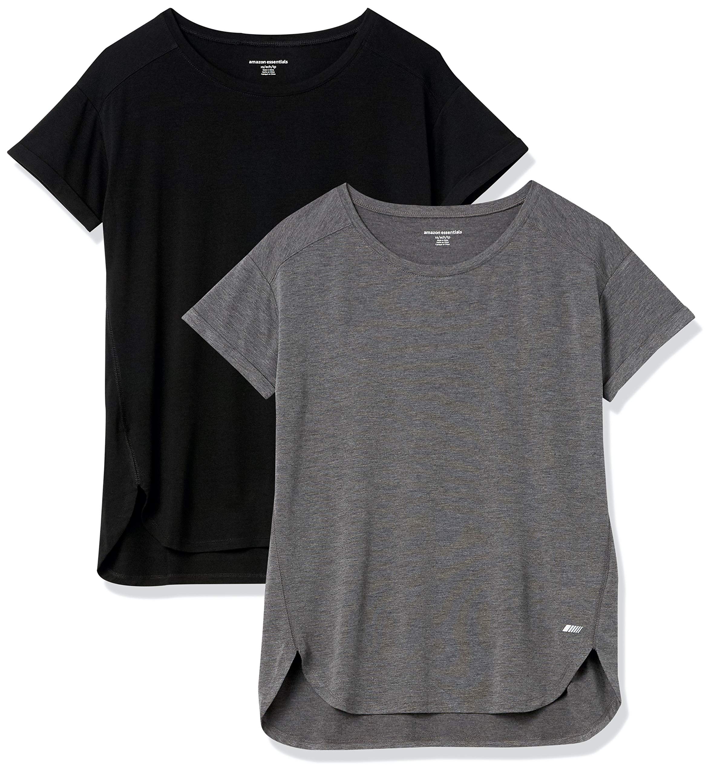 Amazon Essentials Women's Studio Relaxed-Fit Lightweight Crewneck T-Shirt (Available in Plus Size), Multipacks