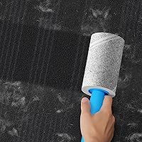 Vista 7 de Rodillo de pelusa extra pegajoso, juego de 400 hojas para eliminación de pelo de mascotas, removedor de pelusa de perros y gatos para ropa, muebles