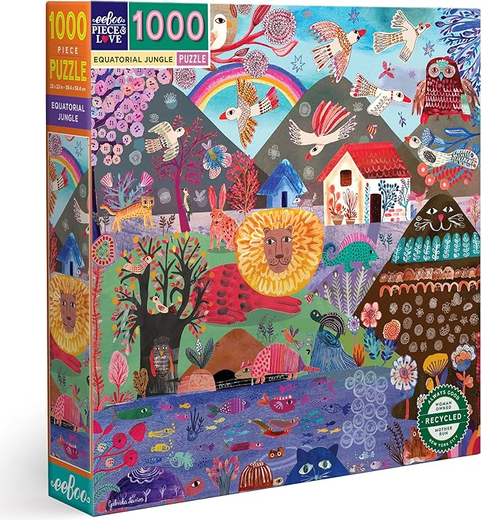 eeBoo Piece and Love Equatorial Jungle 1000 Piece Square