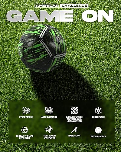 Miniatura 7 de American Challenge Kura Balón de fútbol Tamaño 3, 4, 5 Balón de fútbol tamaño 5 y 4 Pelotas de fútbol duraderas para entrenamiento, práctica y