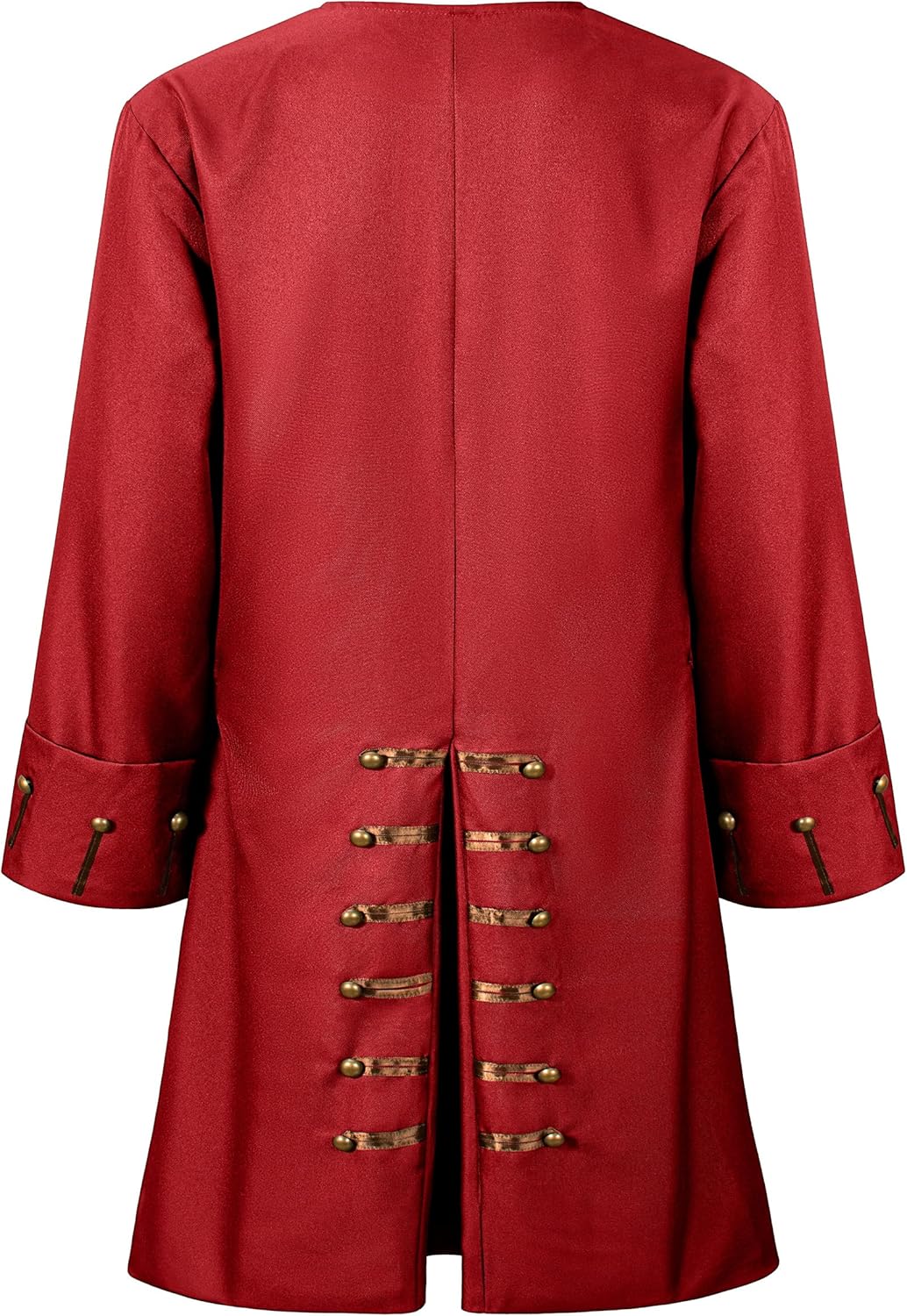 Men Pirate Captain Costume for Adult Medieval Jacket Victorian 18th Steampunk Coat Halloween Cosplay