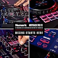 Vista 9 de Numark Mixtrack Pro FX + HF125 Controlador DJ de 2 niveles para Serato DJ, con mezclador DJ, interfaz de audio integrada y auriculares profesionales