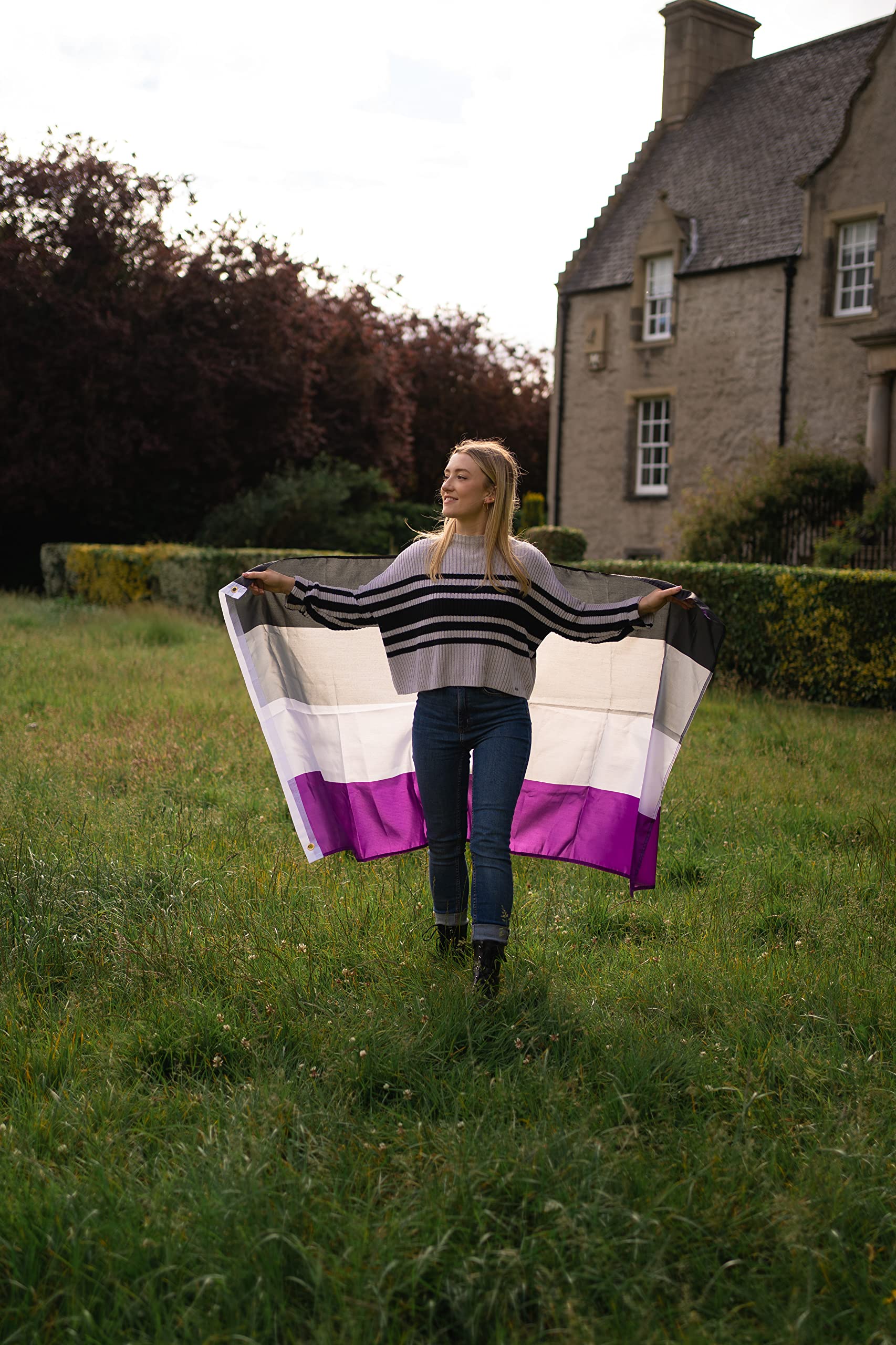 Drapeau Arc-en-Ciel Asexuel 45x30cm - Aasexualité - Rainbow Haute qualité - Maison Drapeau Arc-en-Ciel Asexuel 45x30cm - Aasexualité - Rainbow Haute qualité - Maison