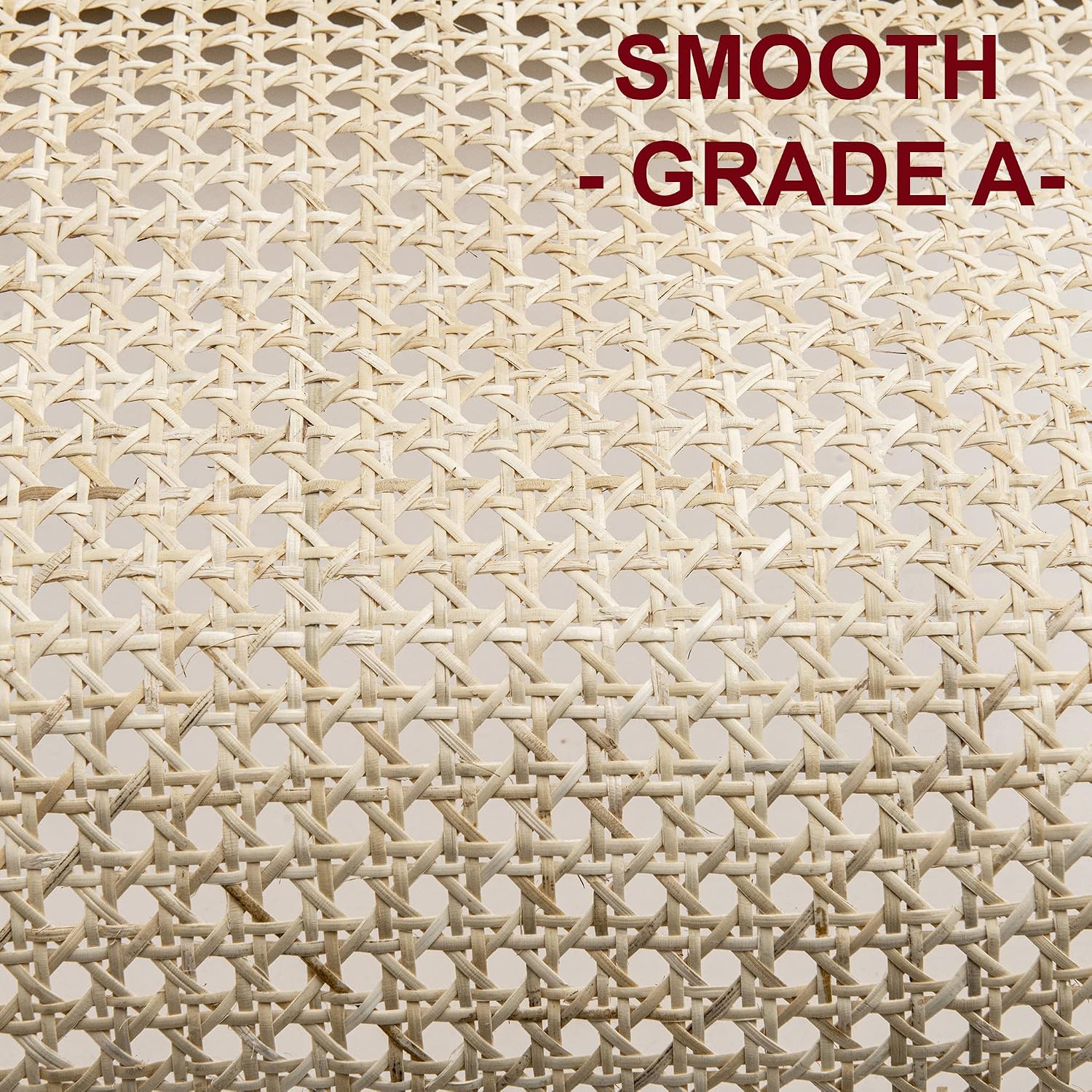 18" Width Rattan Webbing for Caning Projects Natural Pre - Woven Open Mesh Cane - Natural Rattan Cane Webbing (1 FEET)