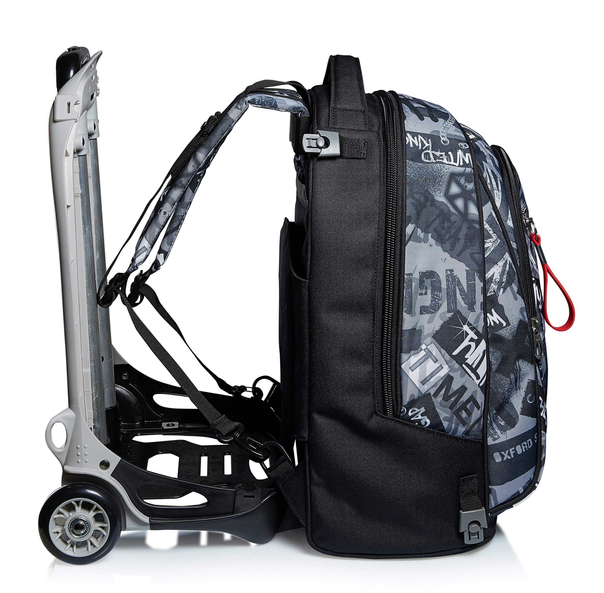 Seven Trolley New Tech, 3 in 1, Zaino Sganciabile, Per bambini e ragazzi, Scuola & Viaggio, Tempo libero