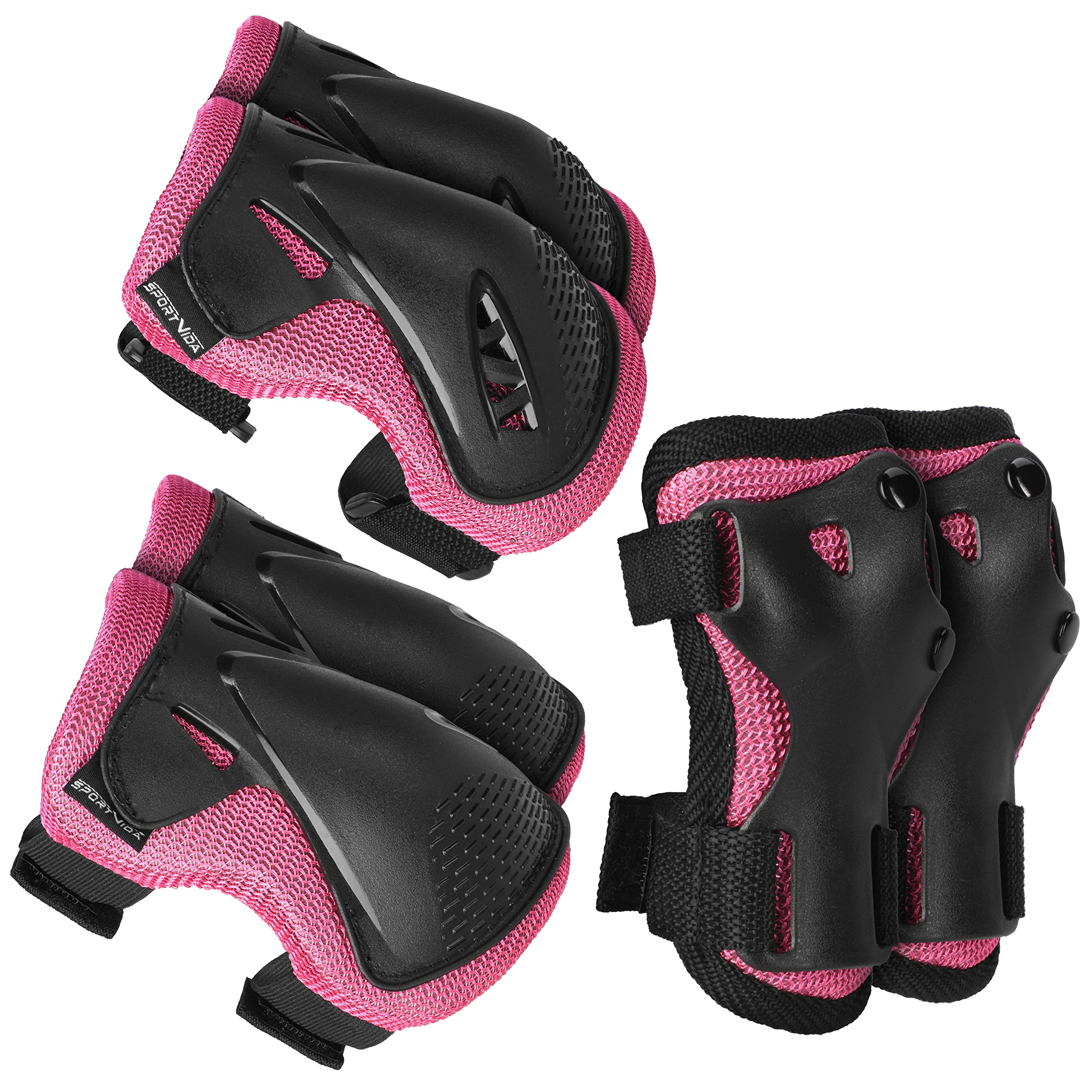 SportVida Protective set for children, knee pads, wrist pads, elbow pads, protectors, protective equipment, cycling, for inline skates.