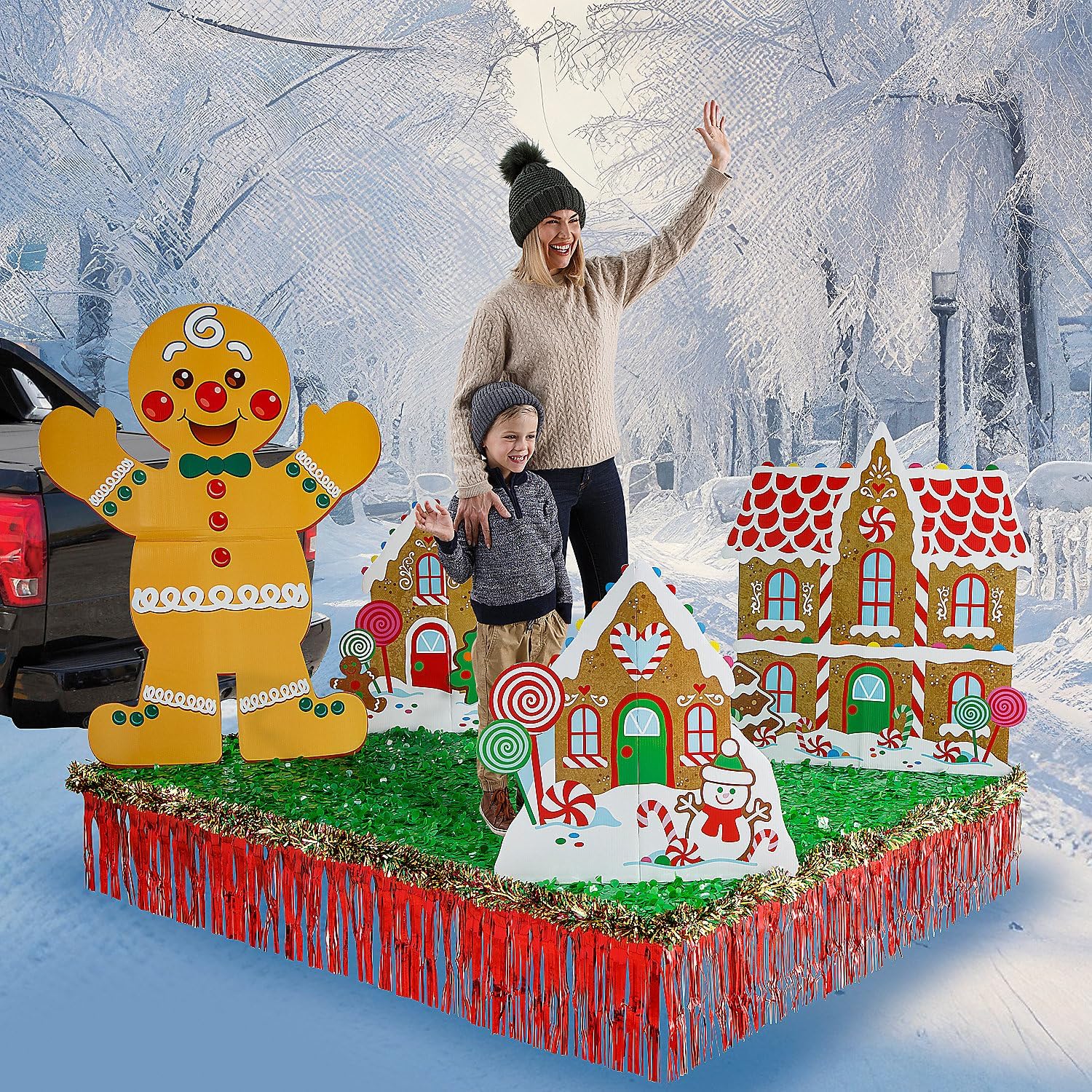 Amazon.com: Fun Express Gingerbread Parade Float Kit - 12 Pc : Patio ...