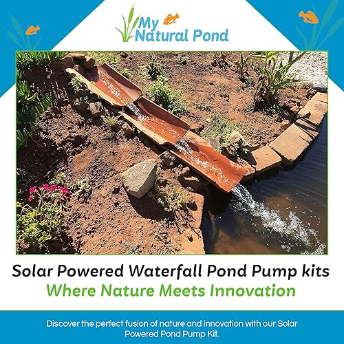 Miniatura 8 de My Natural Pond MNP Potente kit de bomba solar sumergible con paneles y manguera Sin batería Diseño avanzado 2 paneles 898 GPH - 10 pies máximos de