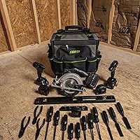 Vista 6 de Bolsas de herramientas AWP, bolsa de herramientas premium, negra, bolsa de herramientas duradera, para profesionales y contratistas