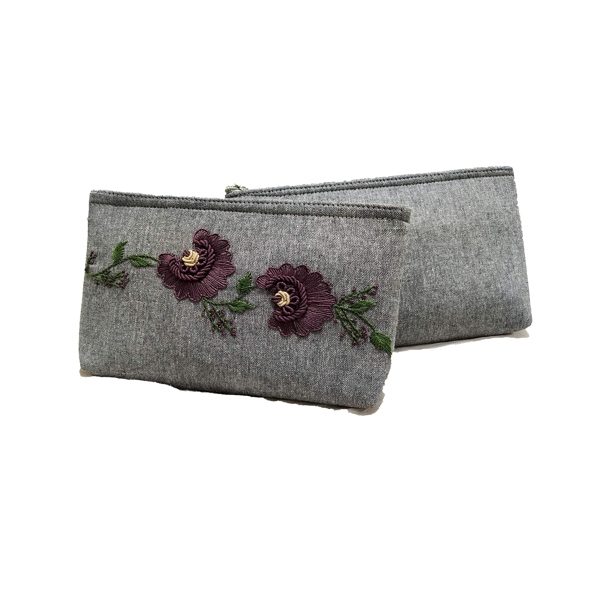 Kalahastam Hand Embroidered Womens Clutch with Magenta Floral Pattern on Cotton Fabric with Zip Closure Adding a Touch of Elegace to Wedding Evening Party Ladies Clutch Purse Bag Wallet (B0D8ZV7WDD) Amazon Price History, Amazon Price Tracker