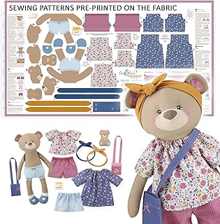 kullaloo - Sewing Kit for Kids & Beginners - Cut & Sew Fabric Panel – Se...