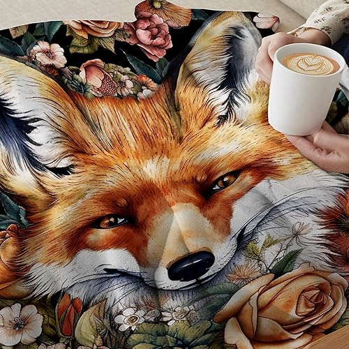 Miniatura 7 de Foxes - Manta de regalo para mujeres, niños, manta de zorro gris, suave y cómoda, para amantes de los animales, regalos de zorros, mantas de franela