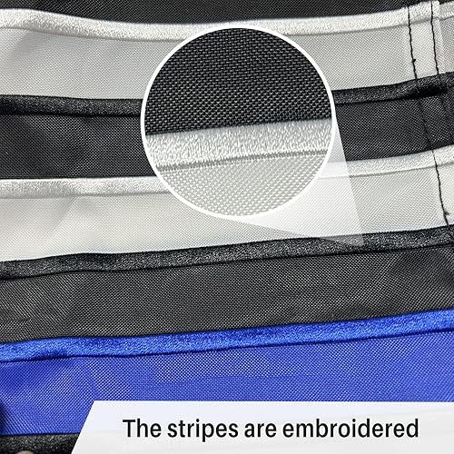 Miniatura 3 de AMZFLAG Bandera de jardín de línea azul fina de 12 x 18 pulgadas, banderas bordadas de jardín de policía para exteriores, bandera americana pequeña