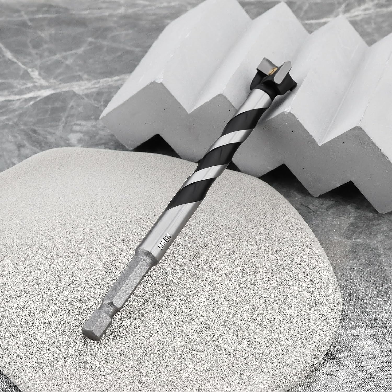 16mm Forstner Wood Boring Drill Bit Hole Hinge Cutter 7mm Hex Shank 129mm Length Extra Long Drill Bits