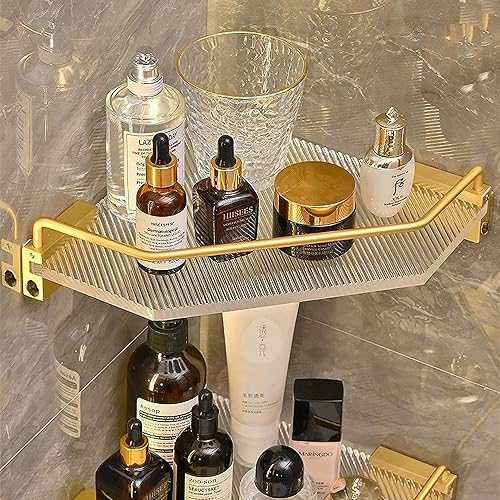 Miniatura 1 de KINDOJIA Bathroom Shelves Bathroom Floating Shelves Wall MountedAcrylic Bathroom Shelves with Towel bar Decorative Storage Shelves for Bathroom