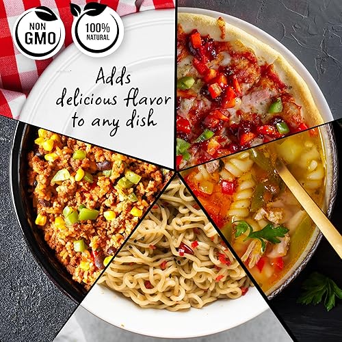 Miniatura 3 de Gourmanity Dried Red Bell Peppers, Flavorful Diced Peppers, Fresh and Appetizing, Perfect for Ramen Bae Ramen Toppings Soups Stir-Frys and Stews,