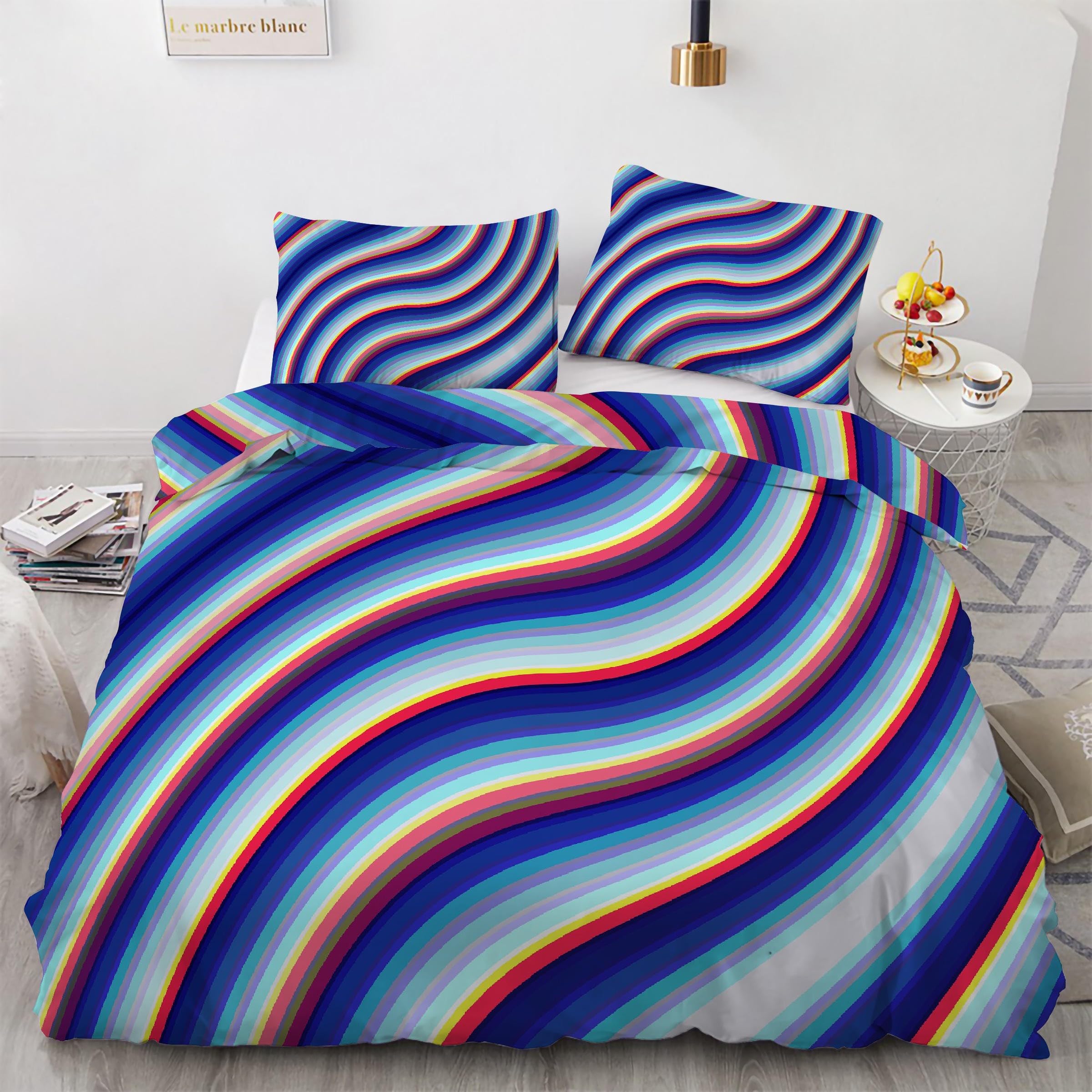 Texture parure de lit 160x200 de haute densité microfibre douce de luxe