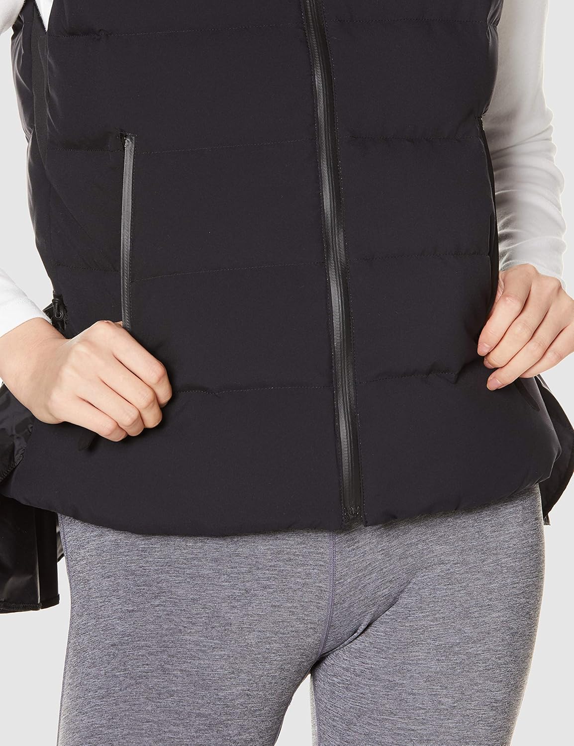 ダンスキン ピルエット ハイブリッドダウンベスト Lサイズ ブラック