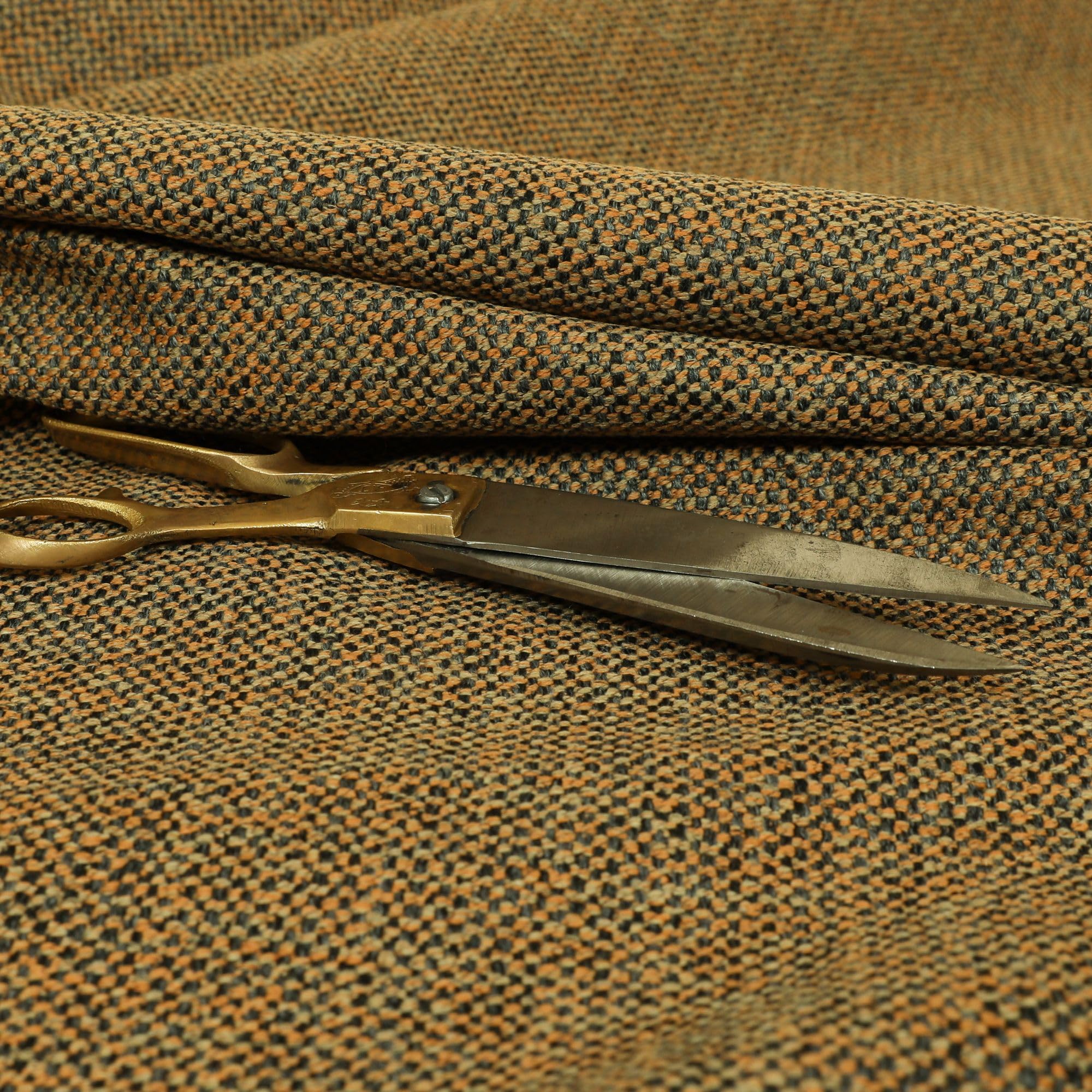 Redbrick Mill Fabrics Orange Unique Textured Basket Weave Heavyweight Quality Furnishing Upholstery Fabric (, 10Cm X 8Cm Sample)
