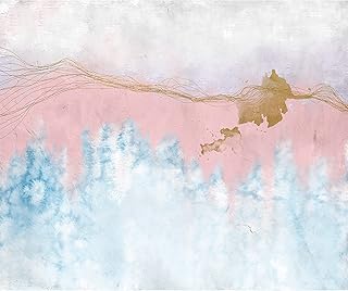 artgeist Premium Wall Mural Abstract 157x110 in - XXL Non-Woven Wallpaper Fleece Wall Decor Photo Print Picture Image Design Peak Concrete Look Pink a-A-10376-a-a