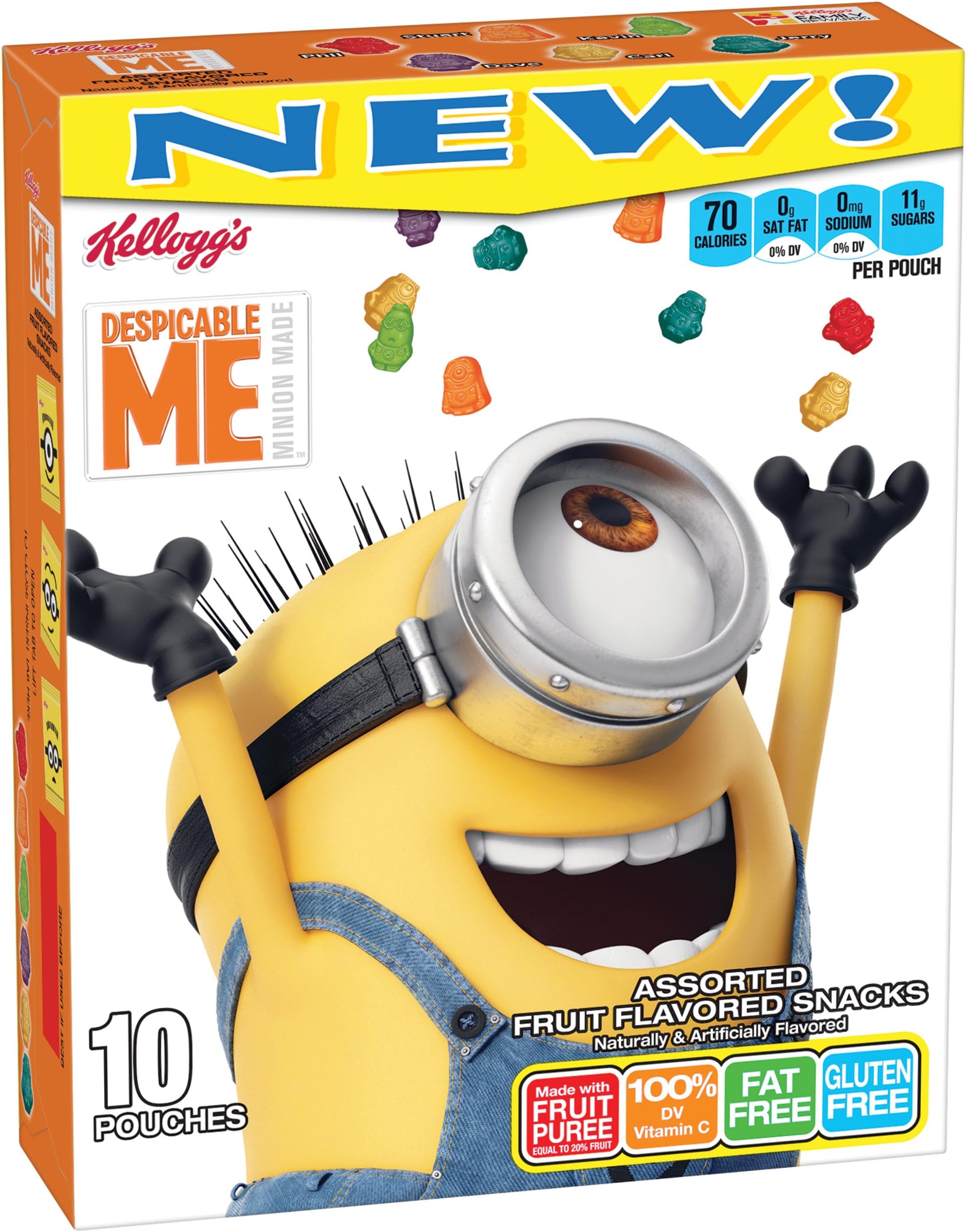 Despicable Me 3 Fruit Flavored Snacks, 10 Count, 8 Ounce