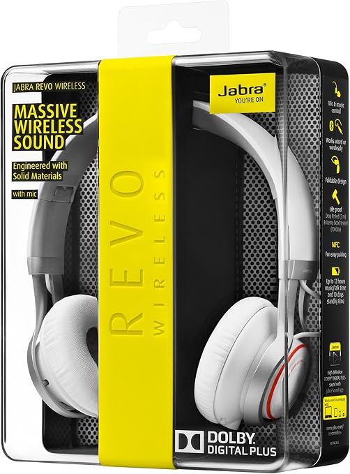 Jabra Revo Cuffie Sovrauricolari Wireless Bluetooth con Mic, Bianco :  Amazon.it: Elettronica