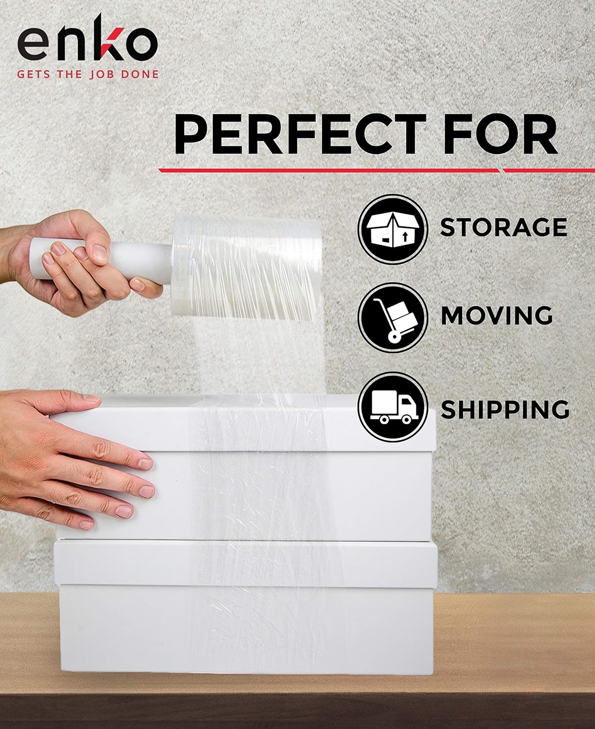 🔥 Crazy Deals enKo 2 Pack 5 Mini Roll Stretch Film (2000ft | 1000ft/Roll)