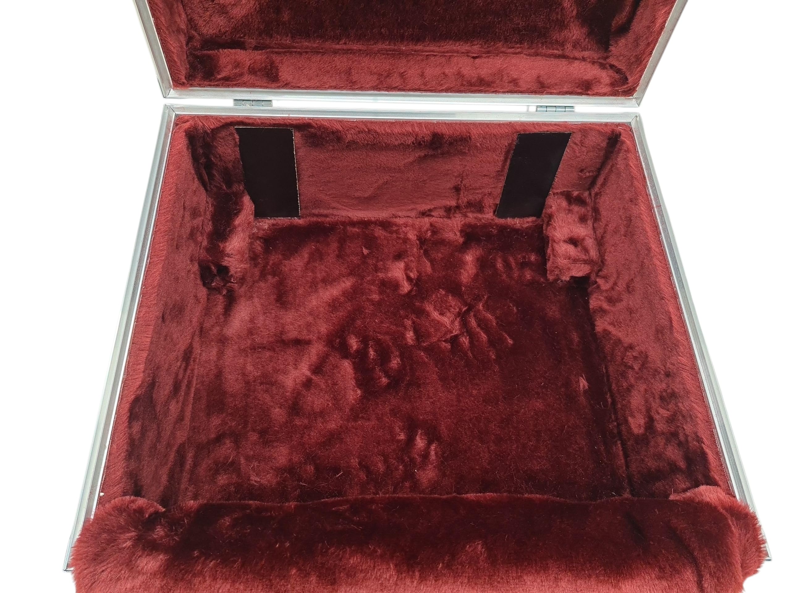 Generisch Luxus Flightcase für Steirische Harmonika 4-reihig – Hochwertiger Koffer aus Bergfichte mit Aluverstärkung, Metallschutzecken, weinrotem Plüsch, abschließbar & robust für sicheren Transport