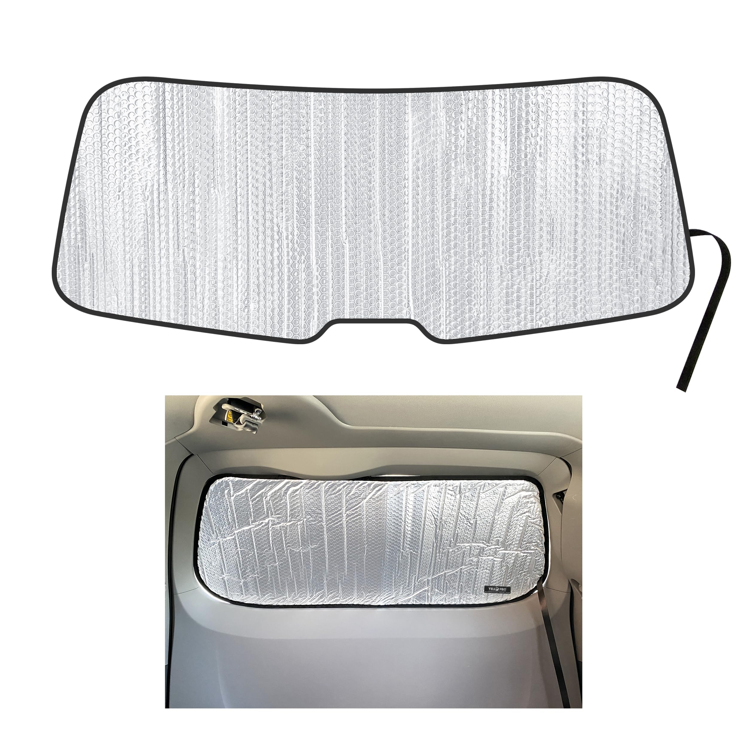 YelloPro Auto Rear Tailgate Window Sunshade Custom Fit for 2011 2012 2013 2014 2015 2016 2017 2018 2019 2020 Toyota Sienna Minivan, L, LE, SE, XLE, Limited, UV Reflector Sun Protection Accessories