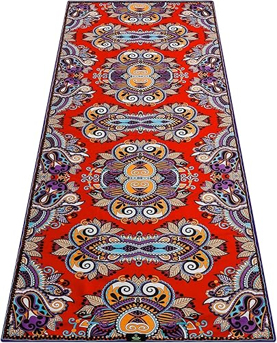 Heathyoga, Toalla de yoga con diseño exclusivo de bolsillos en las esquinas de microfibra 100%, ideal para yoga, pilates y entrenamiento físico,