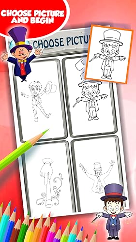 Magician Coloring Book