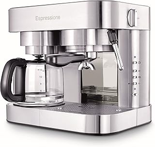 Espressione Stainless Steel Machine Espresso and Coffee Maker, 1.5 L