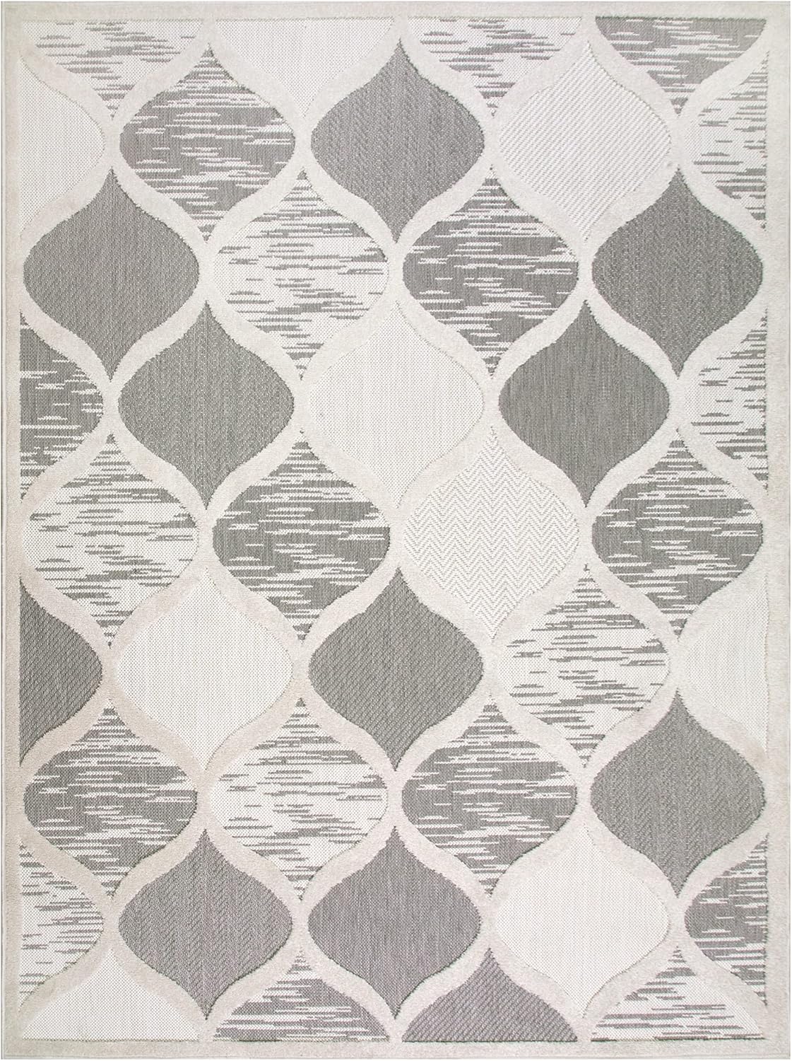 Design House Leick Home 596551 Laurus Quatrefoil Indoor Outdoor Area Rug Rectangle 3'x5'