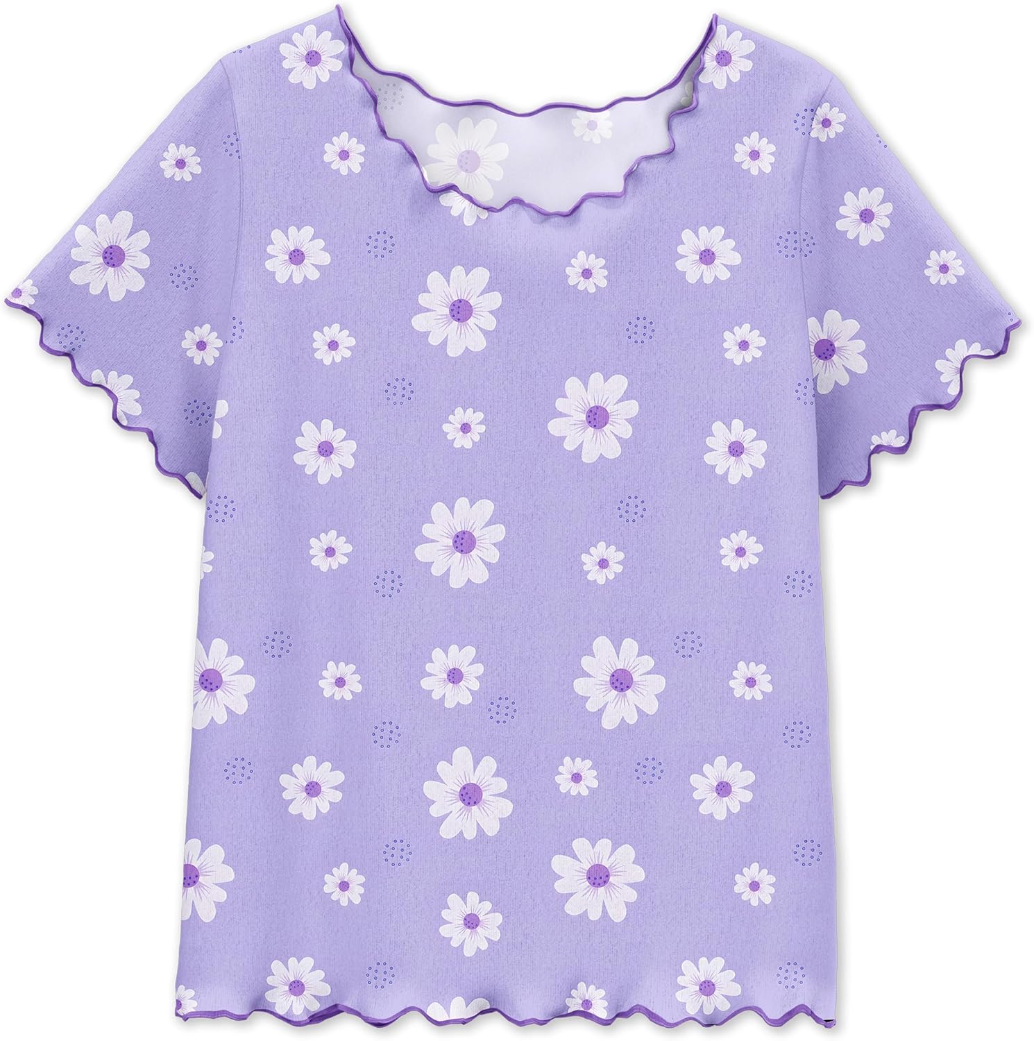 LQSZ Girls Pajamas Set Short Sleeve Summer Kids Lounge Set Soft Sleepwear Pjs Sets for 3-10 Years - Image 4