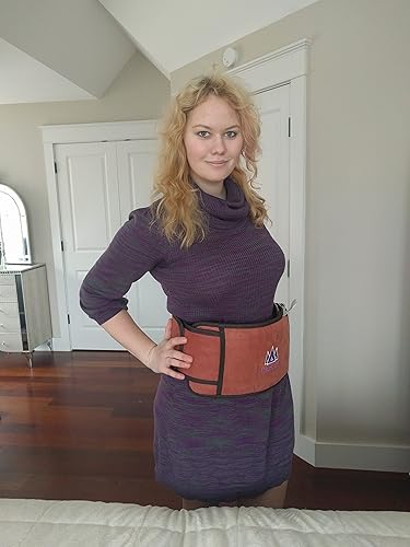 Miniatura 4 de MediCrystal Cinturón de amatista infrarrojo lejano  Calefacción FIR ajustable 86-158F  iones negativos  100% cristales naturales de joyería  Cuero