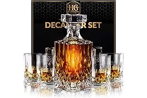 Gift Set: Whiskey Decanter Set with 4 Glasses