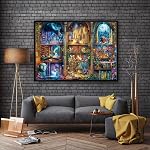 Jigsaw Puzzles for Adults 1000 Pieces, Interlock Perfectly Letter on Back No Dust, Home Decor Birthday Party Gift Toy for Men Women Elders Seniors, 1:1 Poster-Enchanted Library