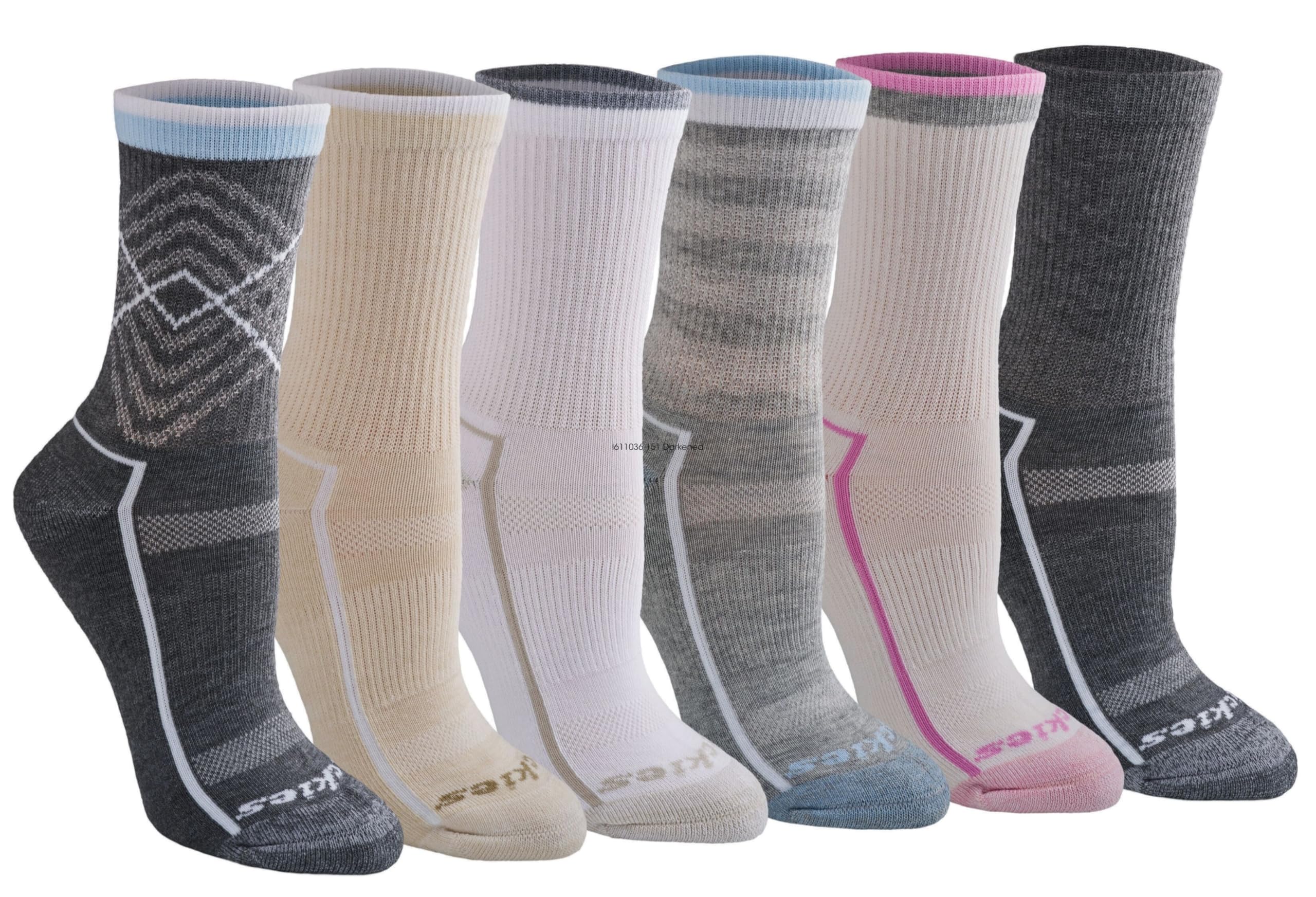 Dickies Women's Dri-tech Advanced Moisture Wicking Mid-crew Socks, Available in M-l (6, 12 Pairs)