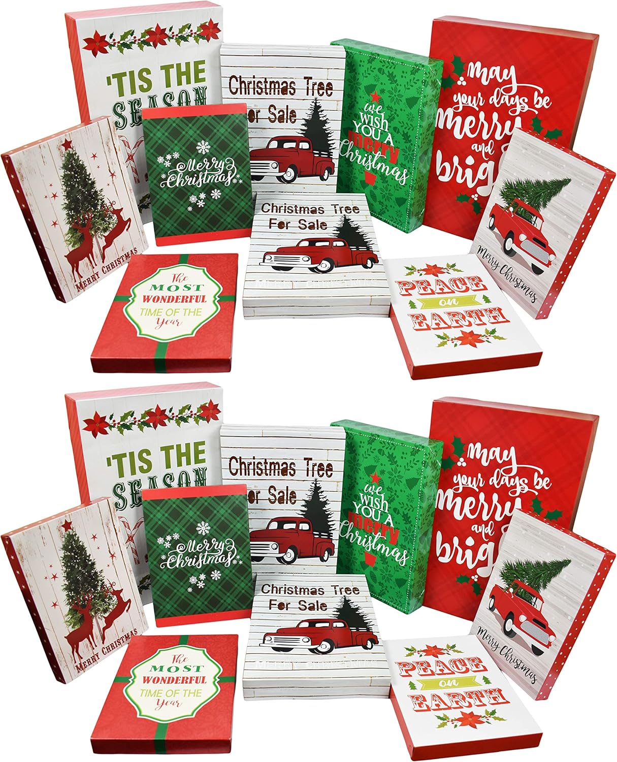 Amazon.com: Set of 20 Chic Christmas Holiday Theme Boxes - Each Set ...
