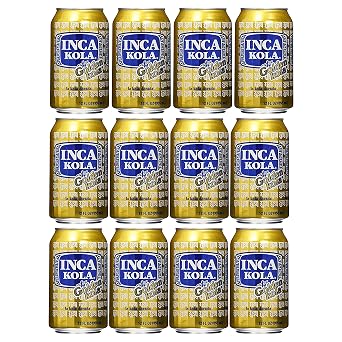 Inca Kola Golden Carbonated la kola dorada - 12 oz cans - 12pk