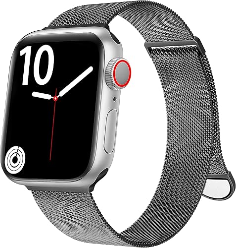 Miniatura 2 de Correa milanesa de metal de acero inoxidable compatible con Apple Watch de 1.496 in, 1.575 in, 1.614 in, 1.654 in, 1.732 in, 1.772 in, 1.772 in,