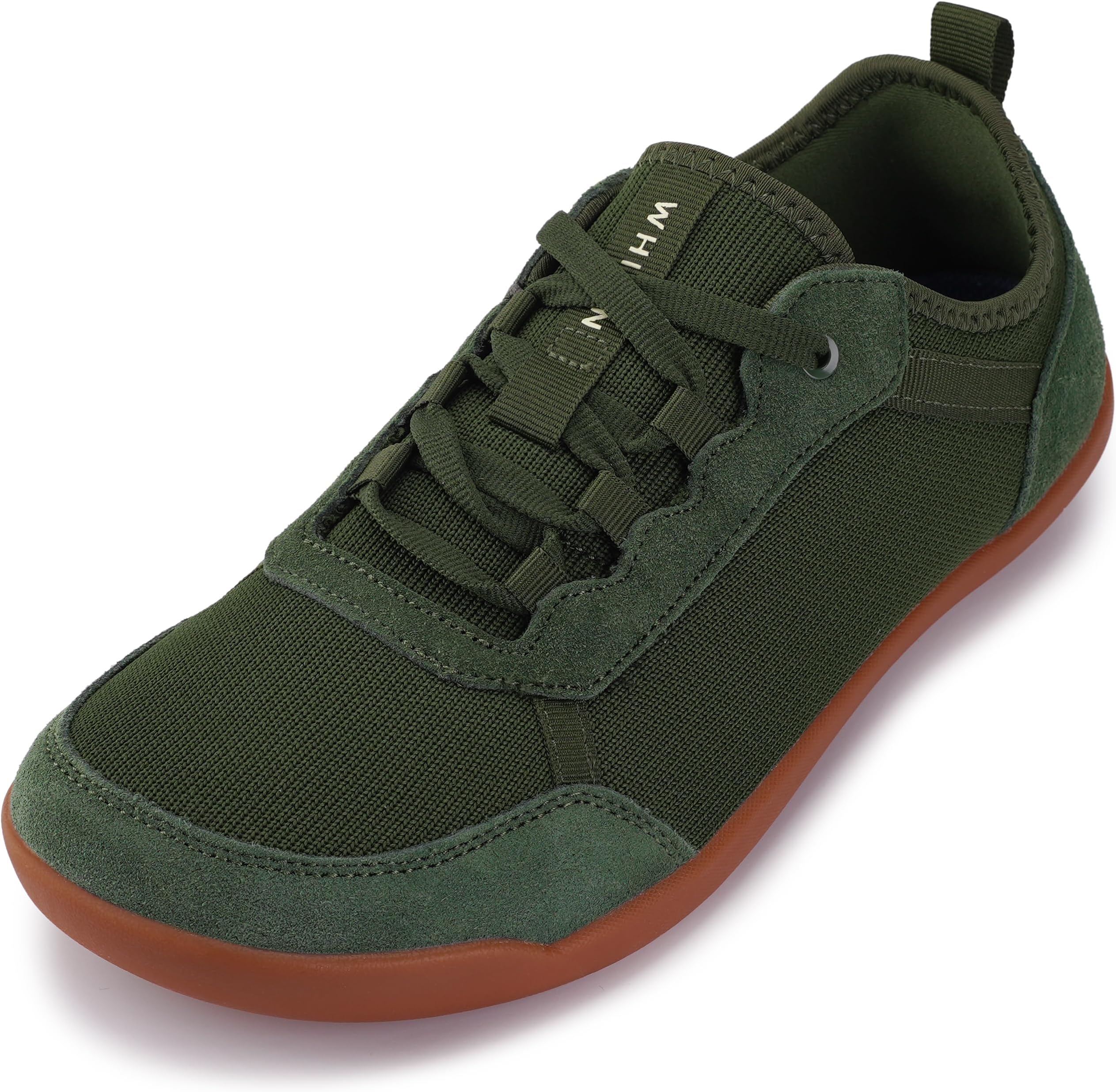 Men's Wide Toe Box Barefoot Cross-Training Shoes - Zero Drop Sole - Suede Patchwork Design