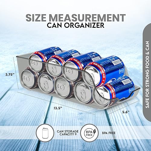 Miniatura 2 de Utopia Kitchen Organizador de latas para despensa paquete de 2  Organizador de latas de soda para refrigerador  Organizador de almacenamiento de