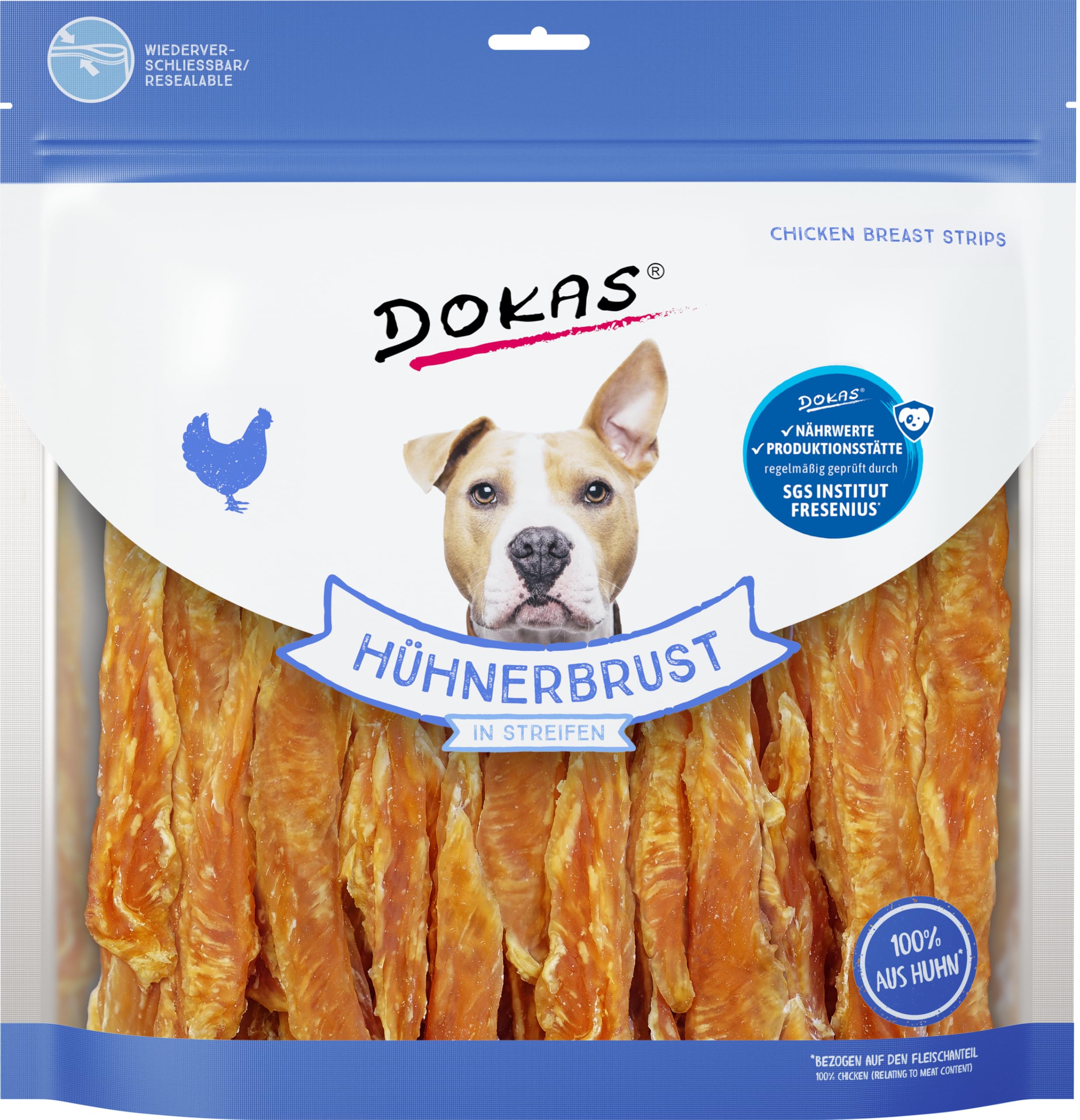 DOKAS Sin Cereales Premium Snack en Tiras para Perros – Ideal para Entre 900 g (1 Unidad)
