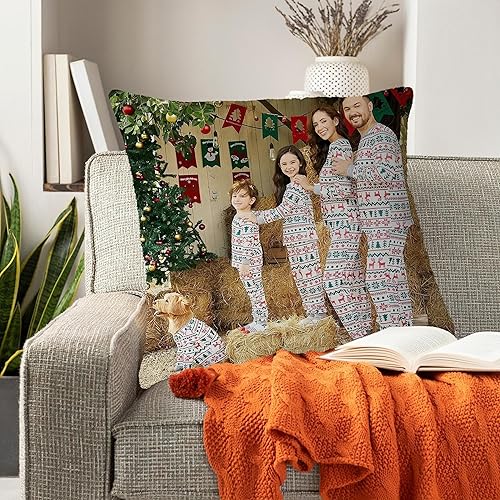 Miniatura 2 de Generic Amor personalizado, almohada de fotos para parejas, almohada personalizada con imagen, 16 x 16 pulgadas, con inserto de almohada, funda