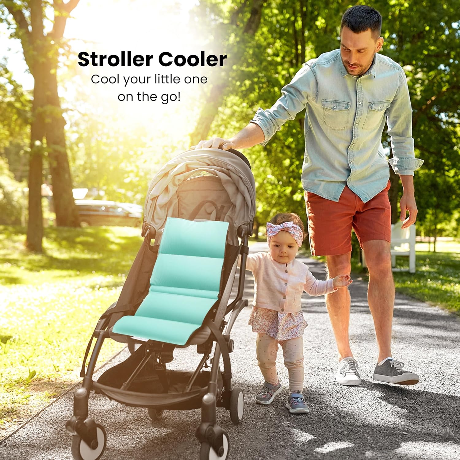 Car Seat Cooling Pad, Stroller Cooling Pad with Ice Pack for Babies Toddler and Kids, Sun and Heat Cover Protector for Summer Carseat Cooler Liner