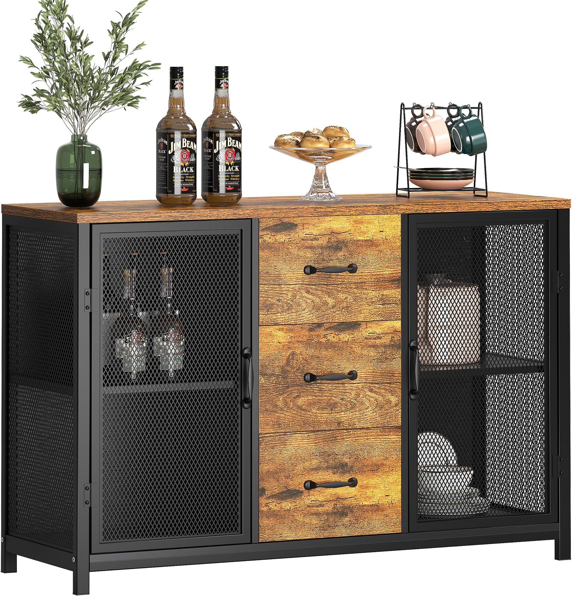 SogesHome Armoire d'appoint Buffets Console Industrielle Armoire de