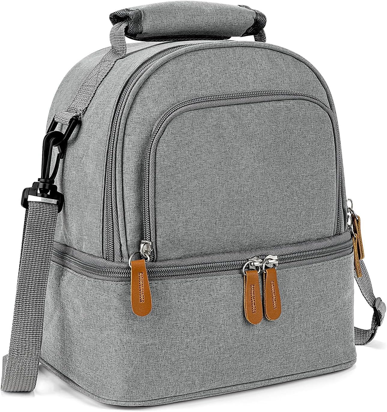 Breastmilk Cooler Bag with Ice Pack Fits 6 Baby Bottles up to 9 Ounce, Breast Milk Pump Cooler Bag with Shoulder Strap for Nursing Mom Daycare, Work, Travel (Grey Z)-image-19