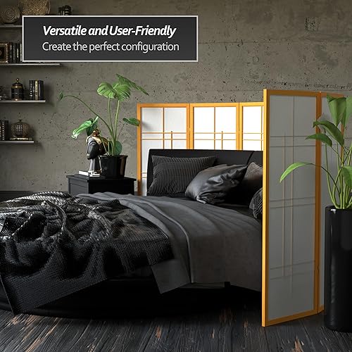 Miniatura 3 de Pantalla corta Eudes Shoji de 4 pies - Miel - 5 Paneles Miel,Negro -,Natural,Rosewood,https://www.amazon.com/dp/undefined