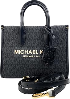Mirella Small Tote Crossbody Bag in Black Signature, Black